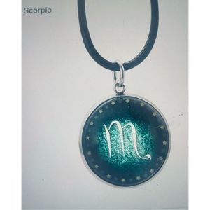 Scorpio glow in THE DARK ZODIAC HOROSCOPE STAR SIGN NECKLACE